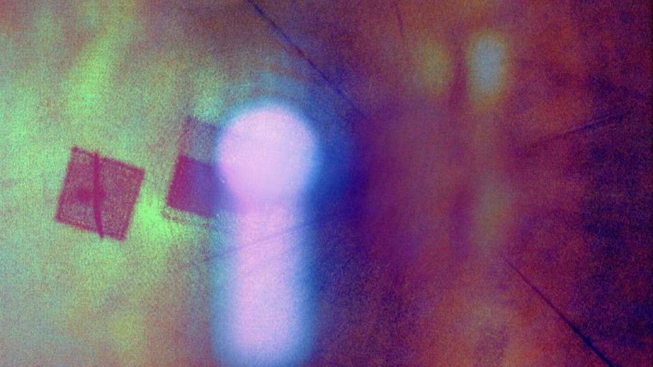 Film cover art for Columbia University physics PhD student Niccolò Bigagli and filmmaker Ramey Newell’s short film about quantum mechanics, titled “Interference Pattern” Abstract light patterns