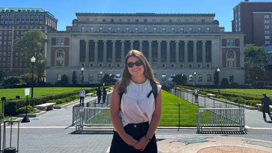 Antonella Navarro on Columbia University campus
