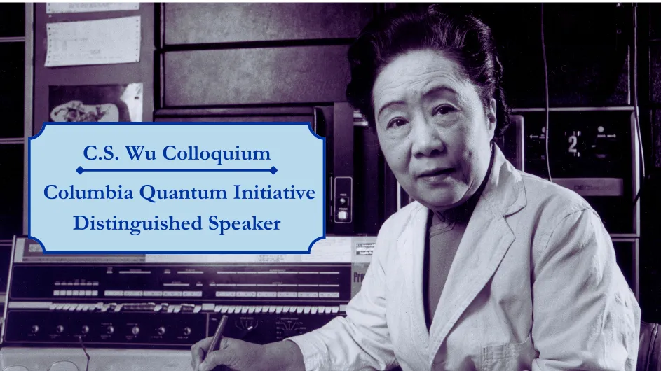 Title card with picture of CS Wu