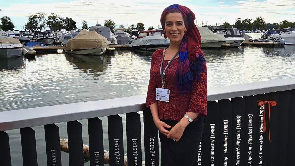 Natalie Fardian-Melamed at the Lindau Nobel Laureate Pier 