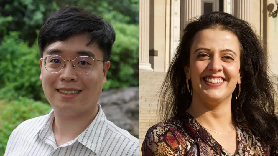 Image of Joonho Lee, left, and Elena Meirzadeh, right 
