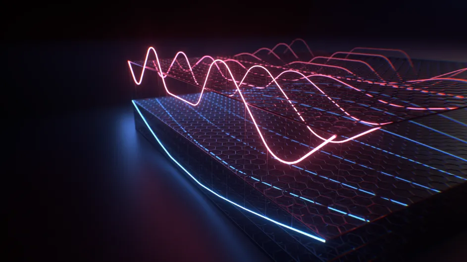 Illustration of standing waves in the device 