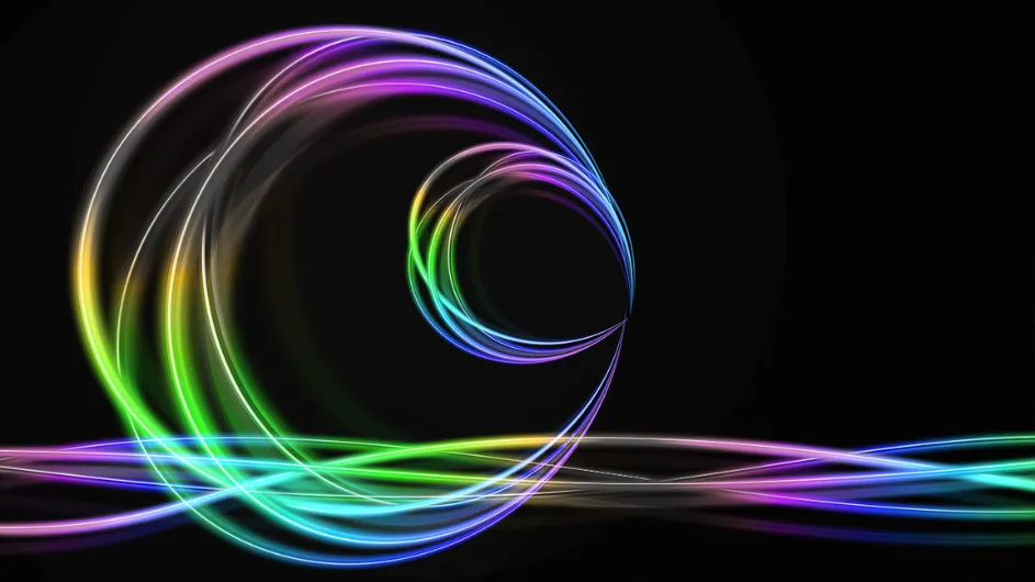 Multi-colored light swirls 