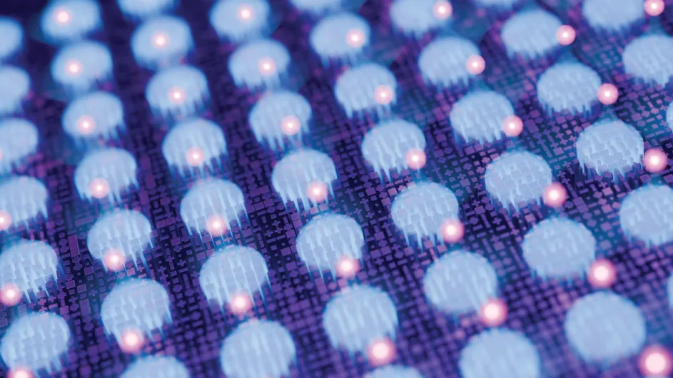 Illustration of a neutral atom array