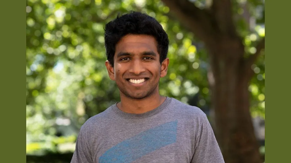 Pavan in front of trees