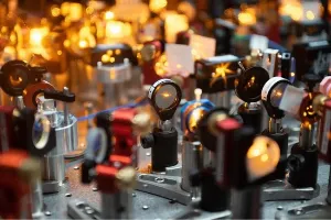 Experimental apparatus in which ultracold NaCs molecules are prepared in the Will lab at Columbia University.