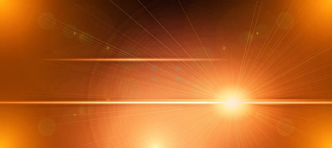 Orange light rays