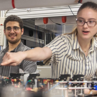 Two people in a lab