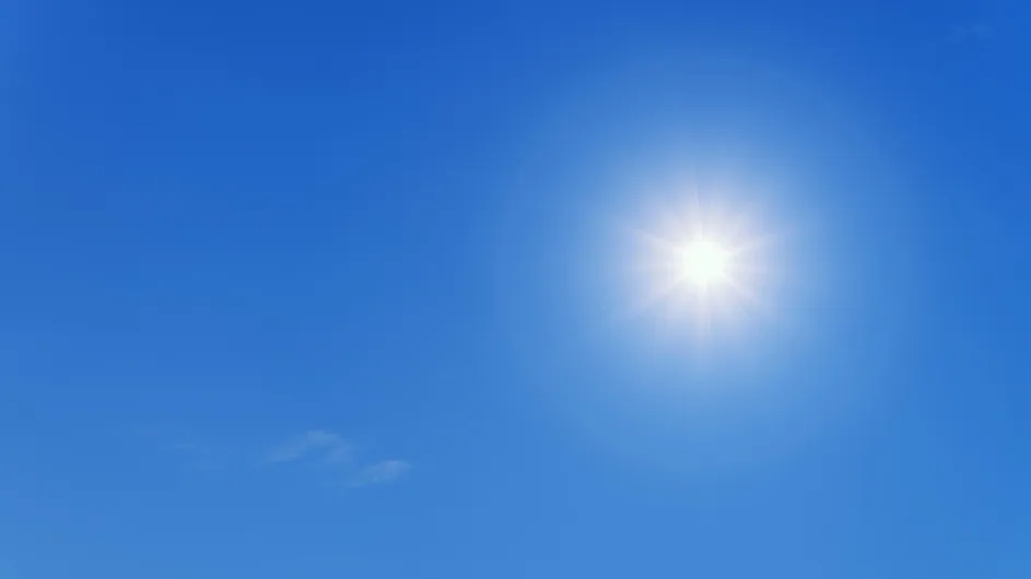 Sun in a blue sky