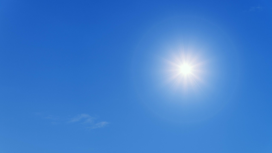 Sun in a blue sky